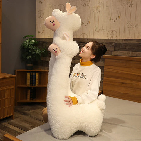 Big Size Alpaca Plush Toy - Soft Sheep Llama Plushie Pillow