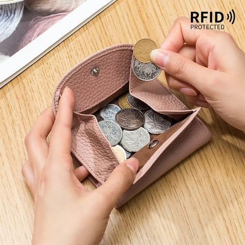 Fashion Girls Wallet – Genuine Leather Small Coin Purse and Card Holder