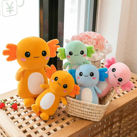 Cute Axolotl Plush Toy - Soft Stuffed Salamander Plushie