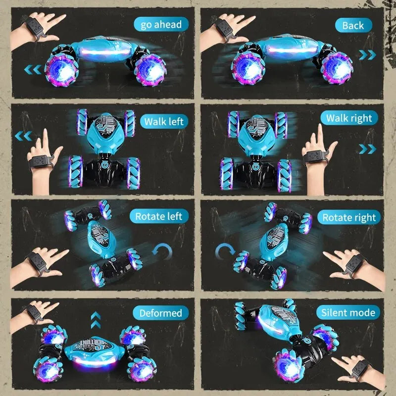Gesture Sensing RC Car – Hand-Controlled 360° Stunt Car Teeny Pandas