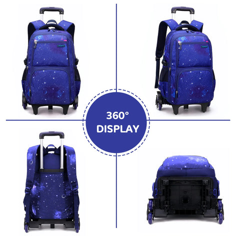 Kids School Bag Set with Wheels