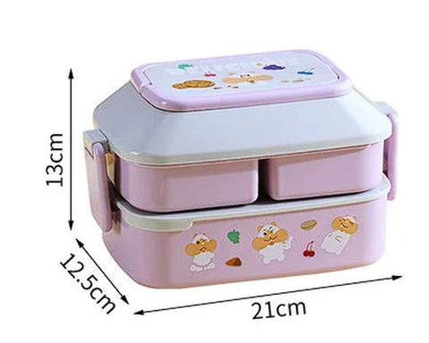 Large-Capacity Bento Lunch Box - Pack Fun, Freshness, and Flavor in Every Bite! Teeny Pandas