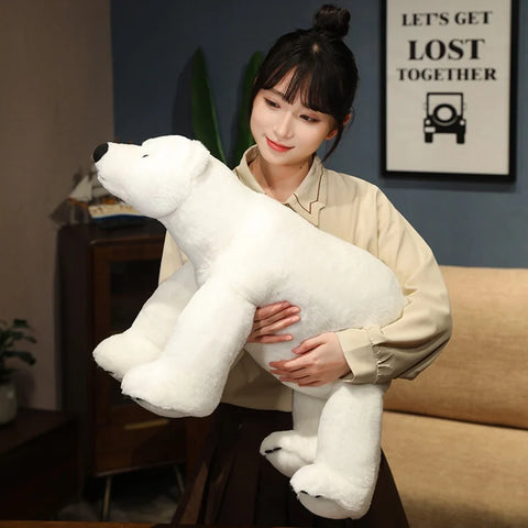 White Bear Plush Toy - Stuffed Polar Bear Pillow Doll | Birthday Gift for Girlfriend