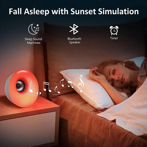 Bluetooth Speaker Alarm Clock - With Sunrise & Sunset Simulation