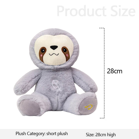 Cute Breathing Sloth Plushie – Baby Soothing Sloth Doll with Sound & Light