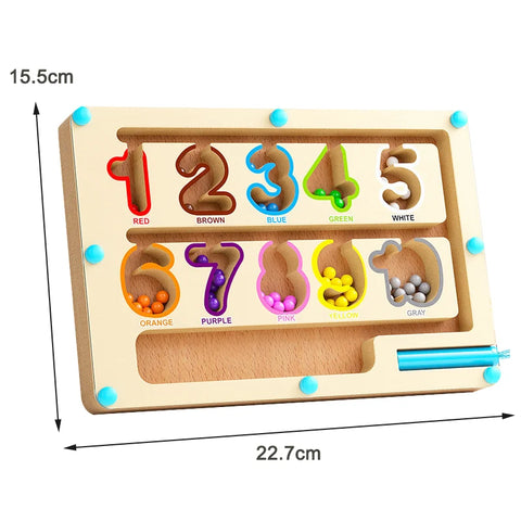 Wooden Magnetic Bead Maze Toy | Montessori Play