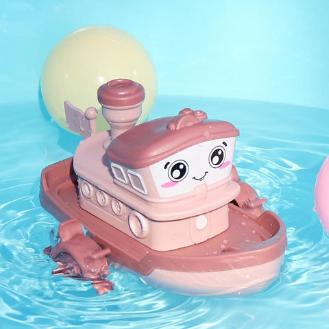 Cartoon Ship Bath Toy – Wind-Up Floating Toy