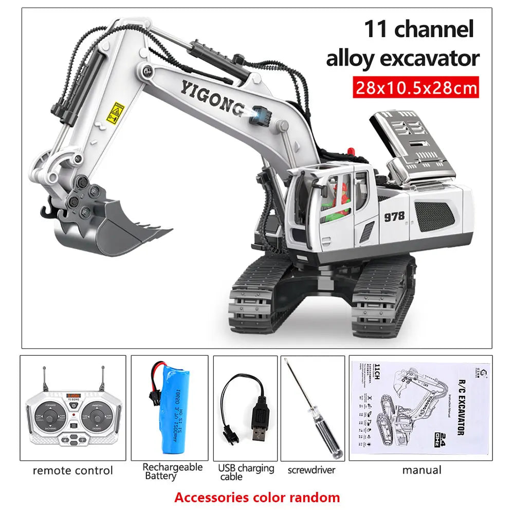 Remote-Controlled Construction Machinery Toys 1/24 - The Ultimate Construction Adventure! Teeny Pandas