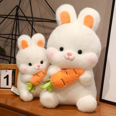 Kawaii Carrot Rabbit Plush Toys – Adorable Bunny Dolls Stuffed Pillows