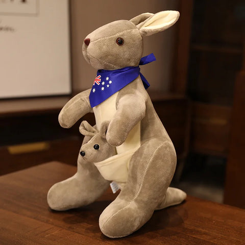 Cute Mother & Child Kangaroo Plush Toy -  Kawaii Big Size Kangaroo Plushie Pillow