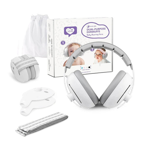 2 in 1 Infant and Toddler Noise Cancelling Headphones - For Soundproof Earmuffs Teeny Pandas