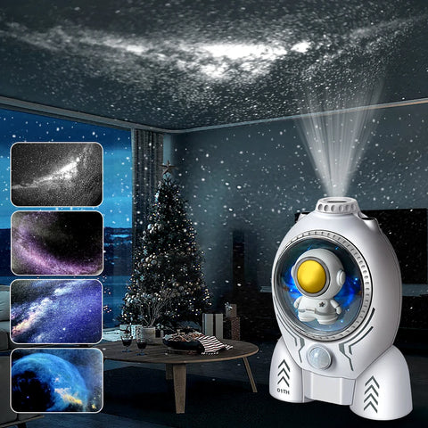 Rocket Galaxy Night Light Projector - 360° Rotate Starry Sky Lamp