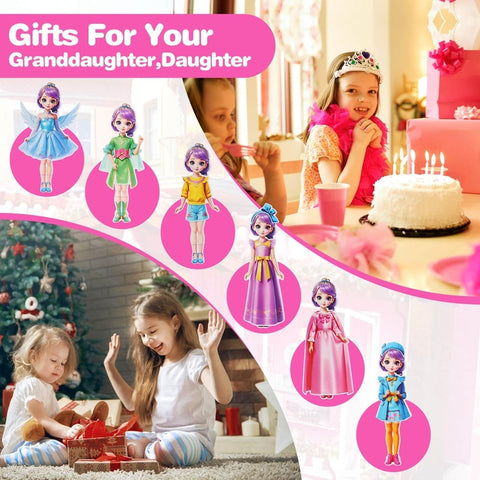 Magnetic  Princess Doll Dress Up Pack
