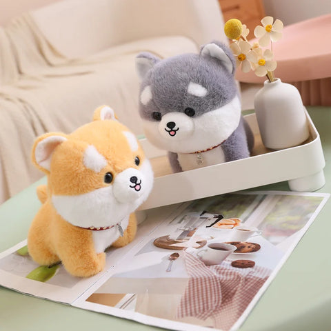 Cute Fluffy Shiba Inu, Bichon & Husky – Kawaii Stuffed Puppy Plushies