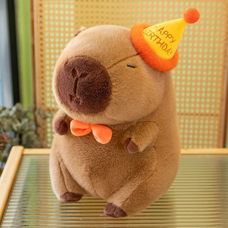 Happy Birthday Capybara Plushie - Adorable Birthday Gift! Teeny Pandas