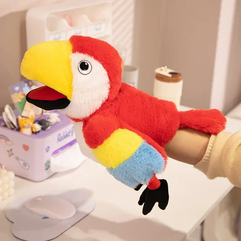 6-Style Toucan Hand Puppet Plush Toys – Parrot, Eagle, Peacock, Owl, Flamingo