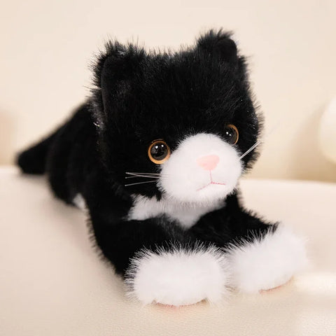 Cute Simulation Cat Plush Toys – Realistic Stuffed Kitten Models
