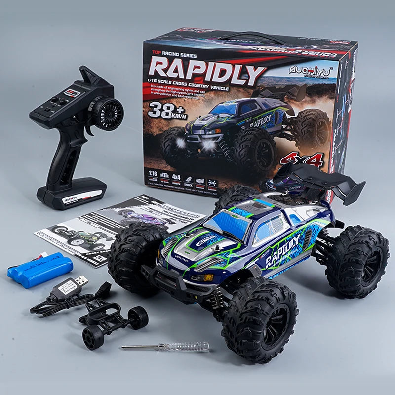High-Speed Brushless Motor All Terrain RC Car 1/16 - Higher Efficiency for Longer Adventure! Teeny Pandas