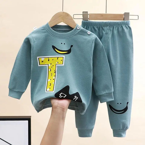 Cute Bear Kids Clothing Set – 2-Piece Toddler Pajamas Set