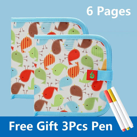 Reusable Kids' Doodle Book - Erasable Drawing Fun Teeny Pandas