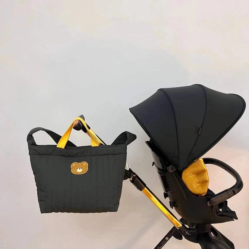 Large-Capacity Quilted Mummy Bag - Spacious and Stylish! Teeny Pandas
