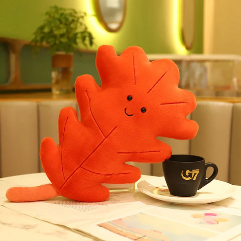 Creative Simulation Leaves Plush Hug Pillow – Cartoon Maple Leaf Plushies