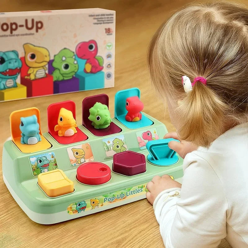 Pop-Up Dino Montessori Activity Toy – Fun & Interactive Learning for Kids Teeny Pandas