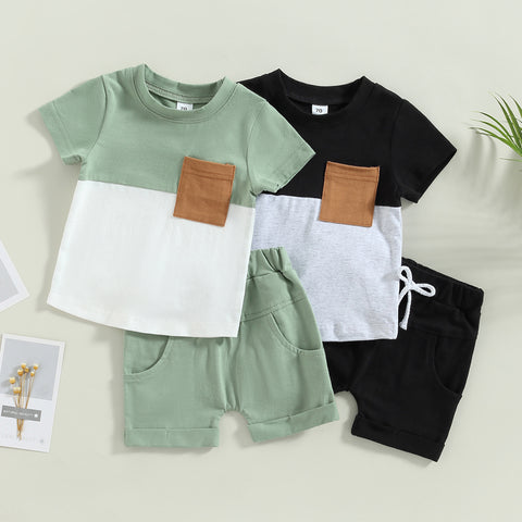 Summer Baby Clothes – Boys T-shirt and Shorts Set – 2Pcs Toddler Casual Sports Tracksuit