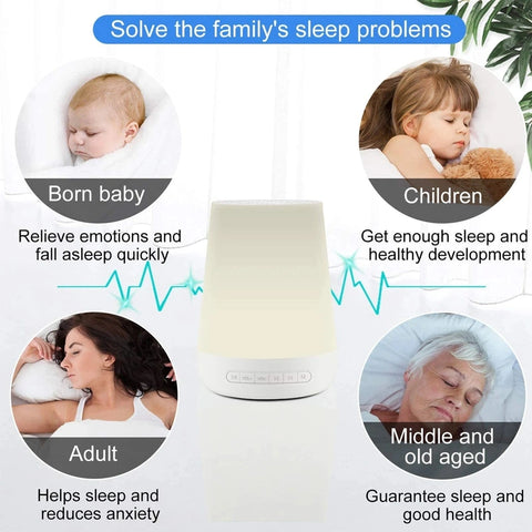 Portable White Noise Machine and Colorful Night Light for Soothing Sleep Teeny Pandas