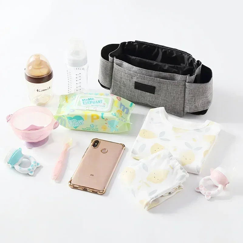 Stroller/Pram Bag Organizer - With Cup Holder Cover Teeny Pandas