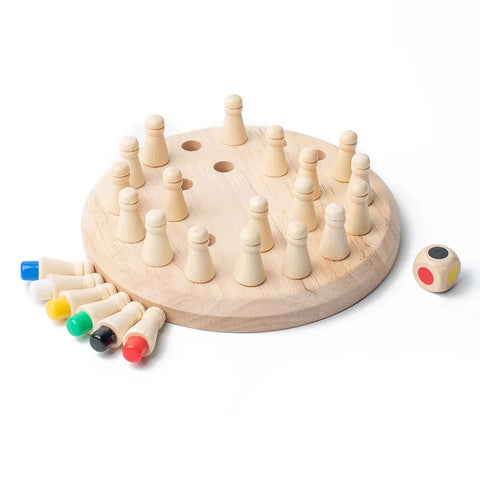 Montessori Memory Chess - Educational memory matching board game Teeny Pandas