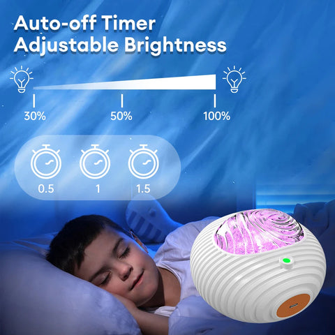 LED Aurora Galaxy Projector Night Lamp - With Bluetooth Speaker