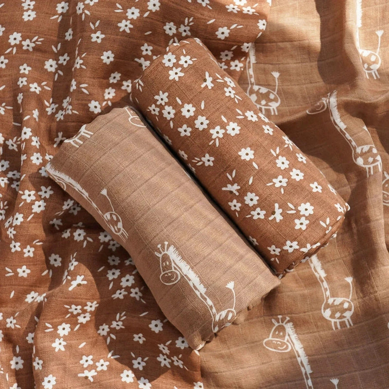 Soft Cotton Bamboo Muslin Baby Swaddle Wrap Teeny Pandas