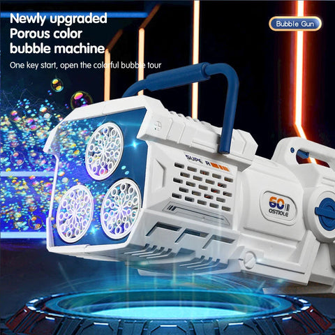Rocket Blast LED Bubble Gun Toy - For Fun and Blasting Joy! Teeny Pandas