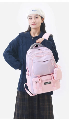 Waterproof School Backpack for Girls with Purse – Stylish & Practical Kids School Bag