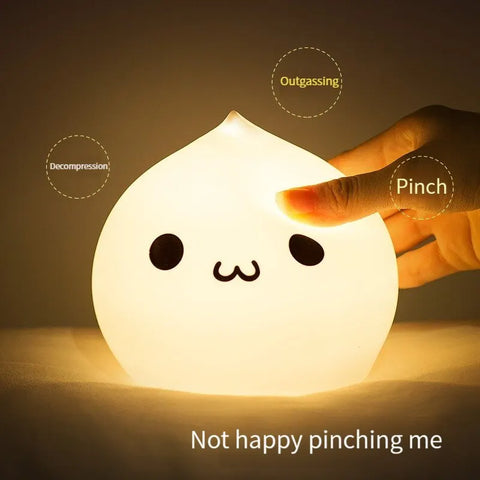Mini Cute Water Drops Baby Night Light – 7 Color Touch Control