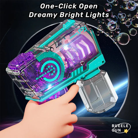Bubble Gun with LED Lights – Automatic Bubble Machine for Kids
