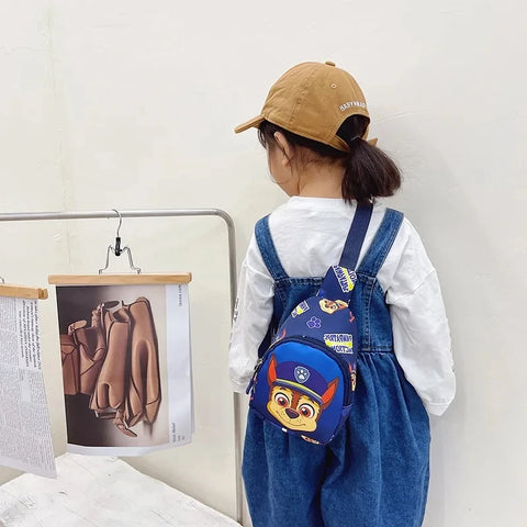 Kids Cartoon Dog Chest Bag – Mini Outdoor Shoulder Bag for Boys
