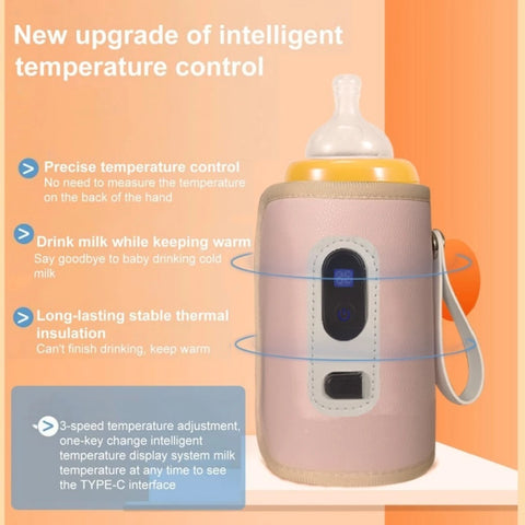 USB Baby Bottle Thermal Bag – Universal Digital Display Nursing Bottle Heater
