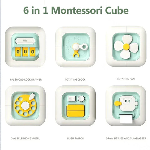 Montessori Learning Activity Cube – Engaging Developmental Toy for Toddlers Teeny Pandas