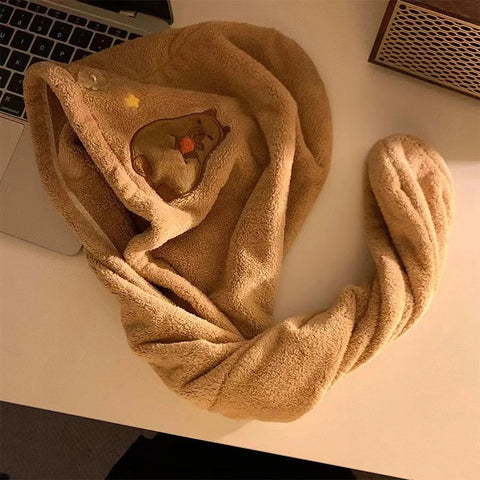 Capybara Hair Towel Hat- Quick-Drying and Easy to Use! Teeny Pandas