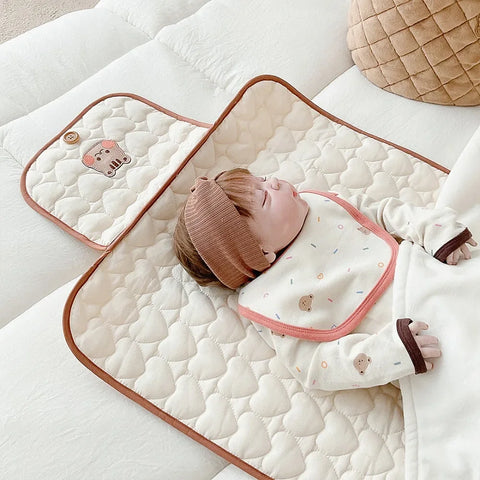 Portable, Waterproof, and Reusable Baby Changing Pad