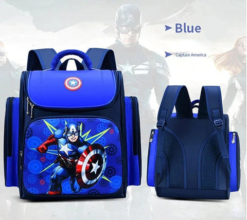 Superhero Cartoon Backpack for Kids – Kindergarten and Elementary School Students