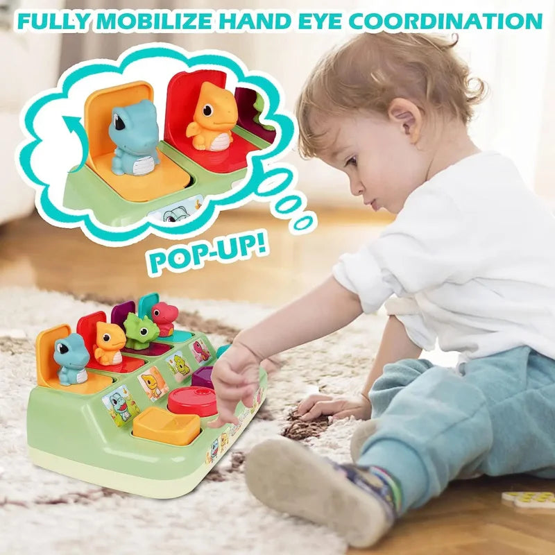 Pop-Up Dino Montessori Activity Toy – Fun & Interactive Learning for Kids Teeny Pandas