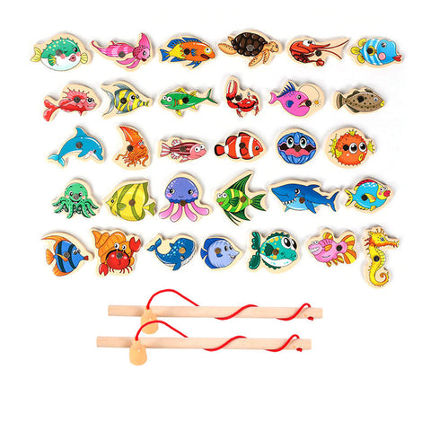 Wooden Magnetic Fishing Toy Set