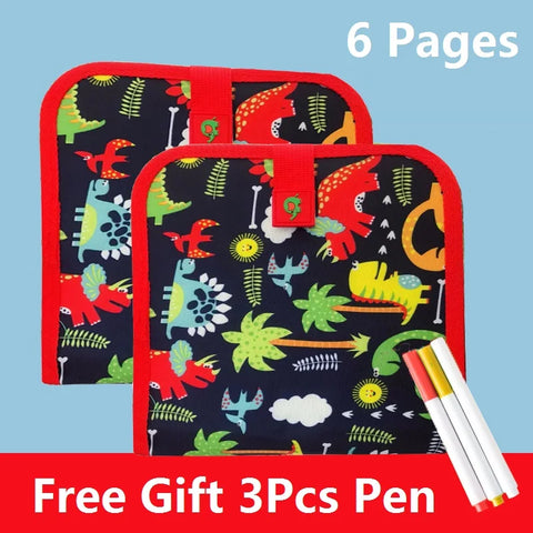 Reusable Kids' Doodle Book - Erasable Drawing Fun Teeny Pandas