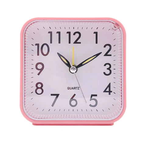 Square Analog Display Alarm Clock with Night Light