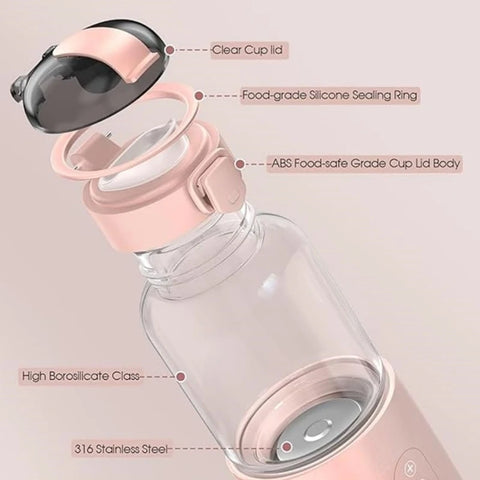 Wireless Electric Baby Bottle Heater with USB Rechargeable Temperature Control & Display