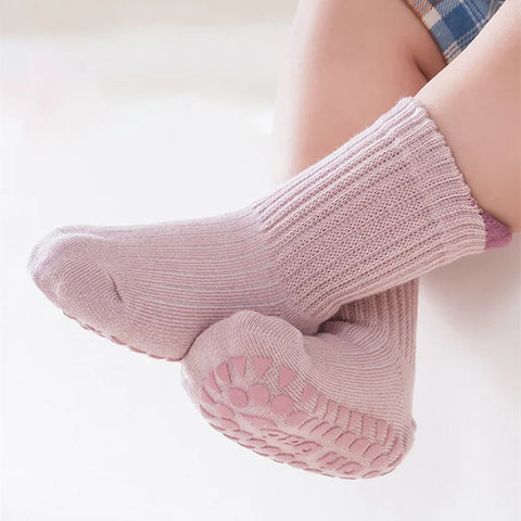 Three Pairs Baby Anti-Slip Socks for Boys and Girls