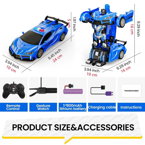 Gesture Sensing RC Transformer Car | Police Transformer